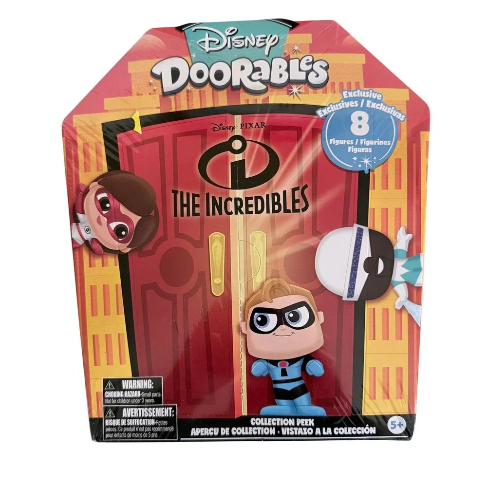 Disney Doorables The Incredibles Collection Peek 8 Figures Set New Sealed